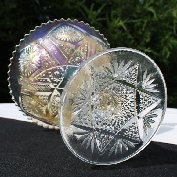 Mogul Carnival Glass Compote - Picture 6 of 6